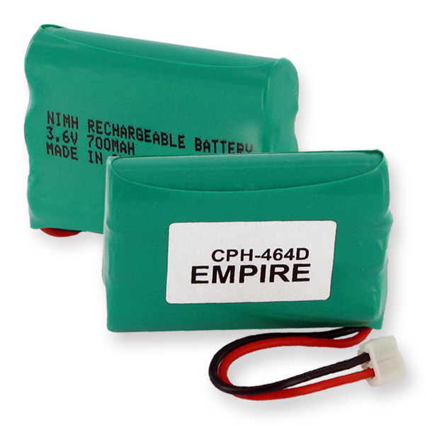Picture of Empire CPH-464D 3.6V 1 x 3 in. 3 AAA Nickel Metal Hydride Battery 700 mAh & D Connector - 2.52 watt