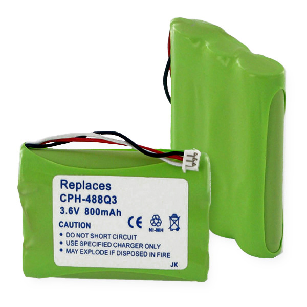 Picture of Empire CPH-488Q3 3.6V 3 x 5 in. & 4 AAA Nickel Metal Hydride Battery 800 mAh & Q3 Connector - 2.88 watt