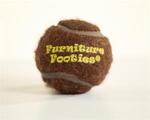 2.4 in. Brown PreCut Tennis Balls with 50 mm Slit Cut - 100 Count