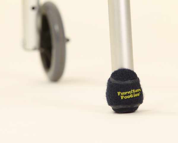FMBL-2 2.4 in. Black PreCut Walker Balls with 50 mm Slit Cut - 2 Count
