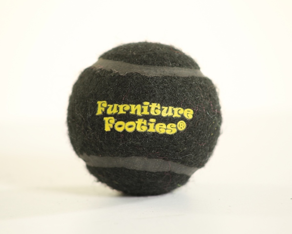 2.4 in. Black PreCut Tennis Balls with 50 mm Slit Cut - 16 Count