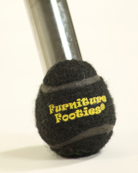 2.4 in. Black PreCut Tennis Balls with 50 mm Slit Cut - 100 Count