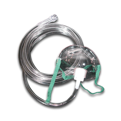 Child Oxygen Mask - Clear - Medium - Pack of 1 - Adjustable Nose Clip