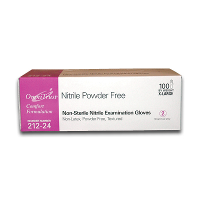 Picture of Omni Trust 922-11857BX100 Powder Free Nitrile Gloves&#44; Extra Large - Box of 100