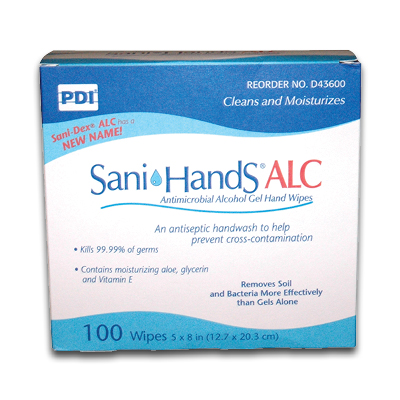 Picture of PDI 922-11984BX100 Sani-Hands Alcohol Hand Wipes&#44; Box of 100
