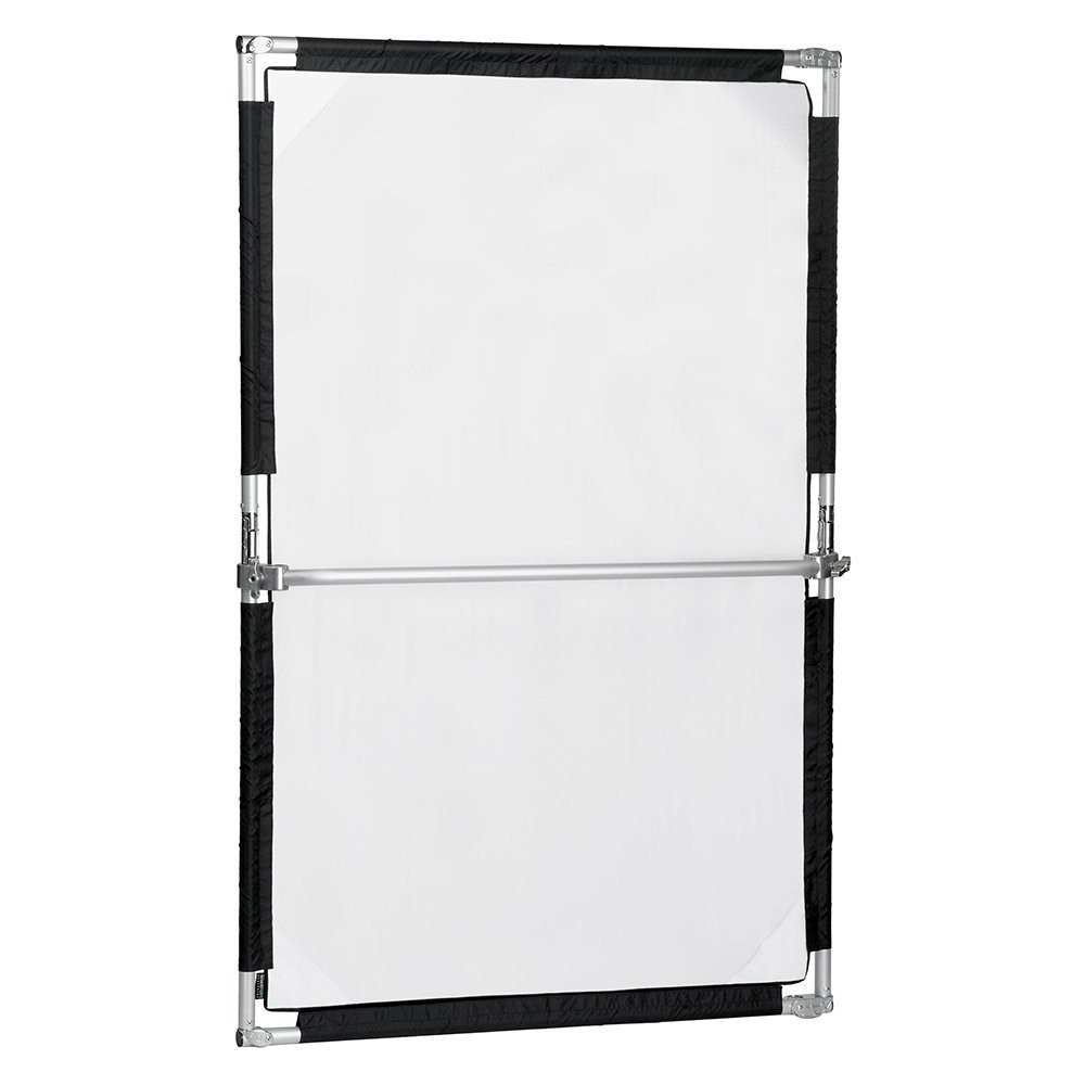Picture of Fotodiox Sun-Scrim-Rectangle-100x150 100 x 150 cm Pro Studio Solutions Sun Scrim - Collapsible Frame Diffusion & Silver-White Reflector Kit with Handle & Carry Bag