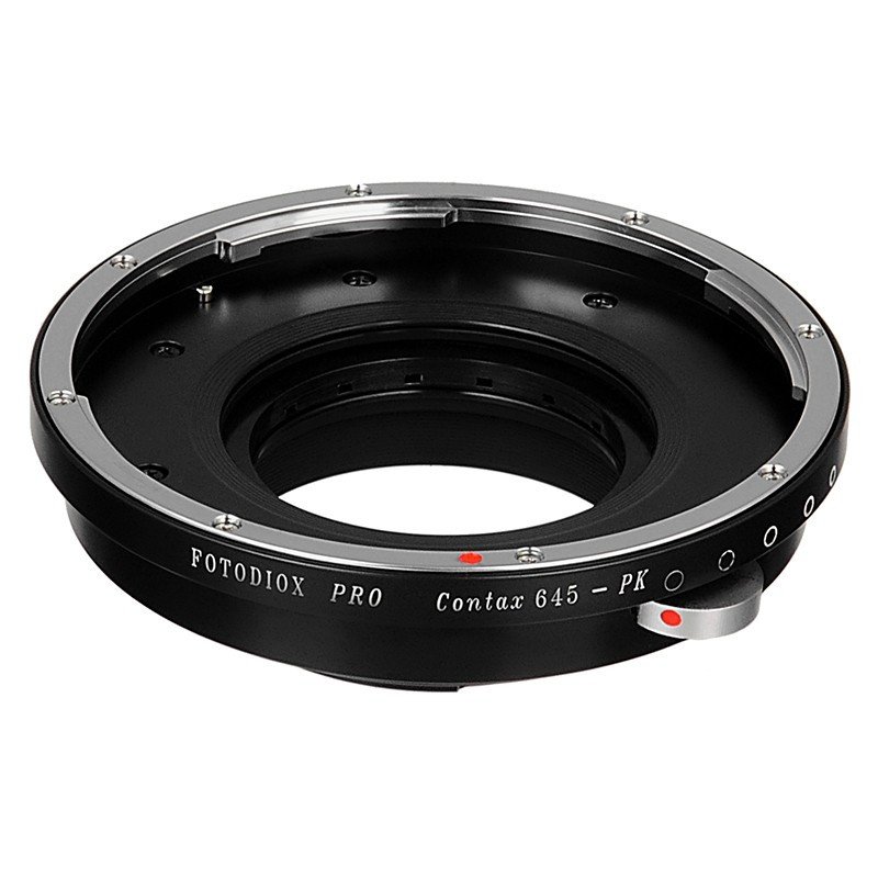 Picture of Fotodiox C645-PK-Pro Pro Lens Mount Adapter - Contax 645 Mount Lenses To Pentax K Mount SLR Camera Body with Built in Aperture Iris