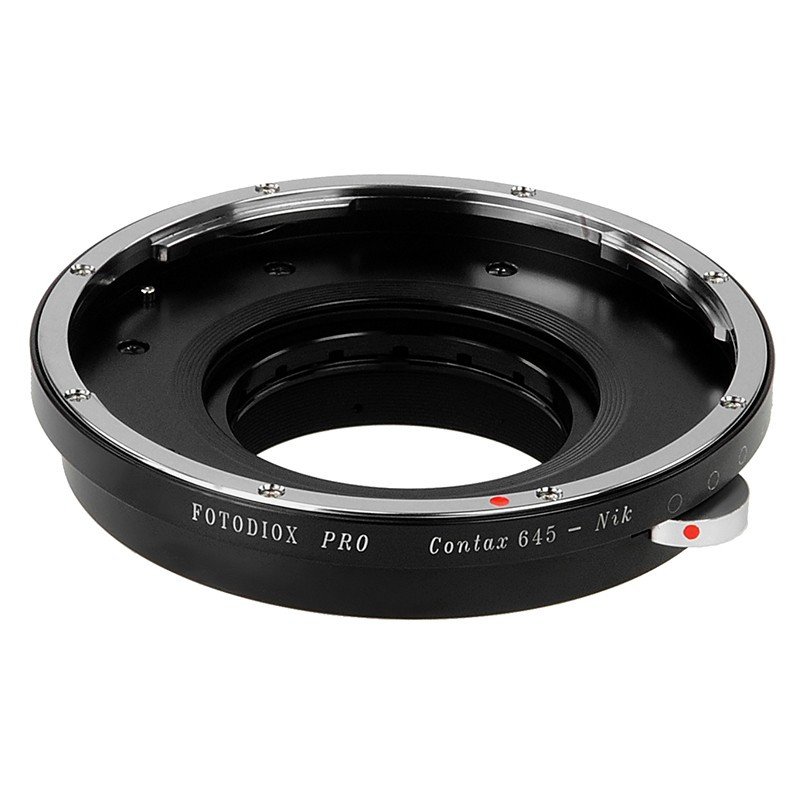 Picture of Fotodiox C645-NikF-Pro Pro Lens Mount Adapter - Contax 645 Mount Lenses To Nikon F Mount SLR Camera Body with Built in Aperture Iris