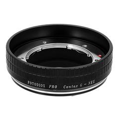Picture of Fotodiox CntxG-SnyE-P Pro Lens Mount Adapter - Contax G SLR Lens To Sony Alpha E-Mount Mirrorless Camera Body with Built-in Focus Control Dial