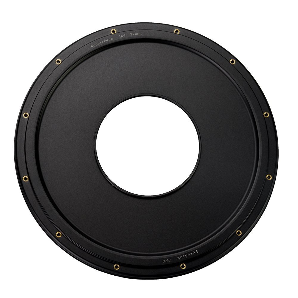 WP186-77186-SU 186 mm Step-Up Ring - Anodized Black Metal Aluminum Step Up Ring for 77 mm Lens Thread To Round Filters