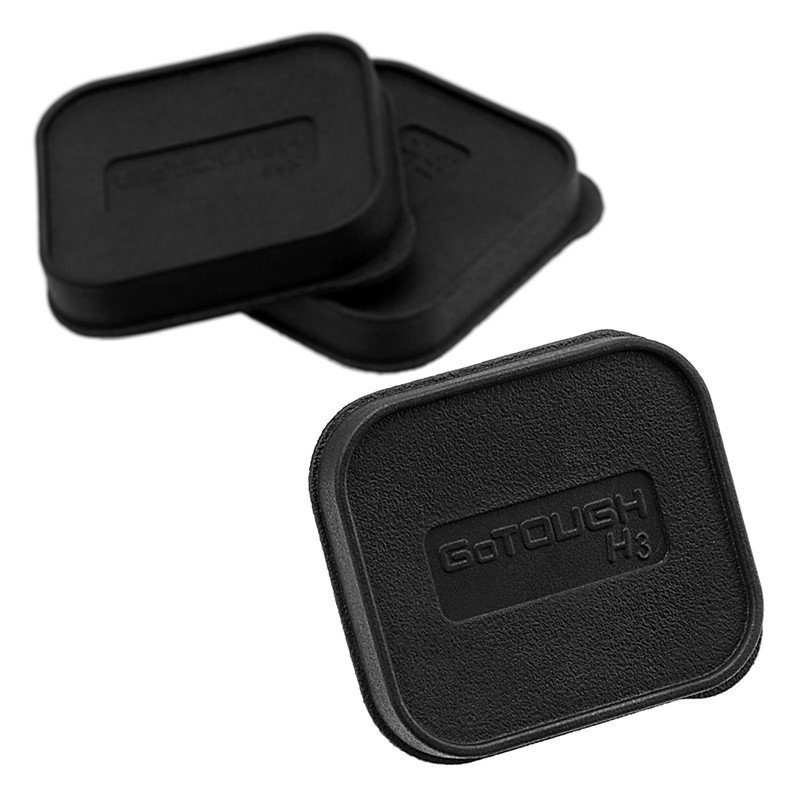 GT-H3Case-Cap-x3 Pro GoTough 3x Replacement Lens Caps for the Hero 3-3 Plus -4 Standard Housing GoTough Protective Lens Covers - Set of 3