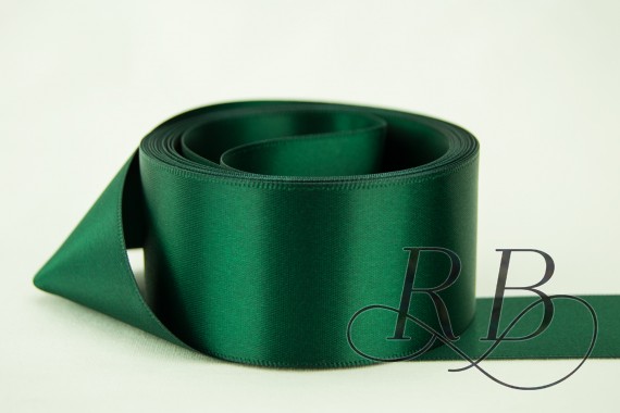 Ribbon Bazaar 4994 0.25 in. Double Faced Satin Ribbon, Hunter - 50 Yards