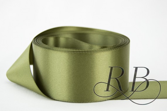 Ribbon Bazaar 1009 0.38 in. Double Faced Satin Ribbon, Old Willow - 50 Yards