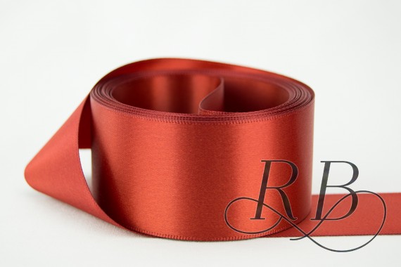 Ribbon Bazaar 1015 0.38 in. Double Faced Satin Ribbon, Rust - 50 Yards