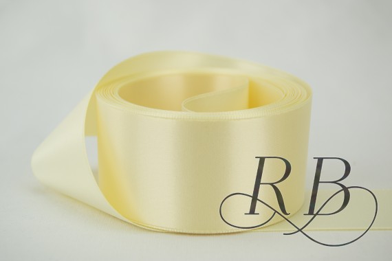 Ribbon Bazaar 1052 0.63 in. Double Faced Satin Ribbon, Ivory - 50 Yards