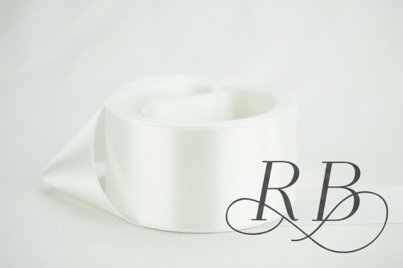 Ribbon Bazaar 8745 0.63 in. Double Faced Satin Ribbon, Diamond White - 50 Yards