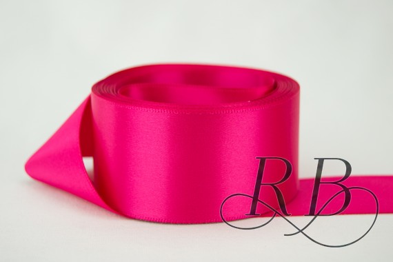 Picture of Ribbon Bazaar 1167 1.5 in. Double Faced Satin Ribbon, Shocking Pink - 50 Yards