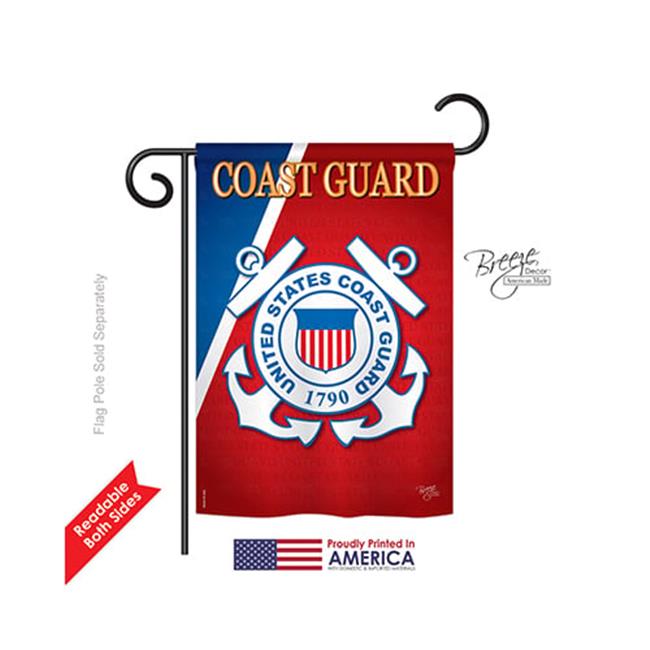 Breeze Decor 58056 Military Coast Guard 2-Sided Impression Garden Flag - 13 x...