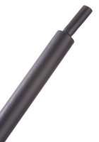 Heat Shrink Tube, 2:1 I.D. Shrink Ratio, 1.58 in I.D. Before Shrinking, Black, 6 ft