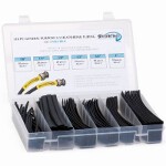 HSK2-BK-K 6 in. Shrinkflex Heat Shrink Tubing Kit, 2 - 1 Shrink, Black - 110 Piece