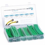HSK2-GN-K 6 in. Shrinkflex Heat Shrink Tubing Kit, 2 - 1 Shrink, Green - 110 Piece