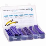 HSK2-PP-K 6 in. Shrinkflex Heat Shrink Tubing Kit, 2 - 1 Shrink, Purple - 110 Piece