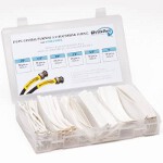 HSK2-WH-K 6 in. Shrinkflex Heat Shrink Tubing Kit, 2 - 1 Shrink, White - 110 Piece