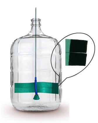 Picture of Clean Bottle Express CBE9 9 x 0.5 x 28 in. Carboy Scrubber