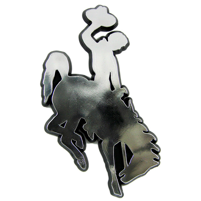 3.5 x 3.5 in. Wyoming Chrome Emblem