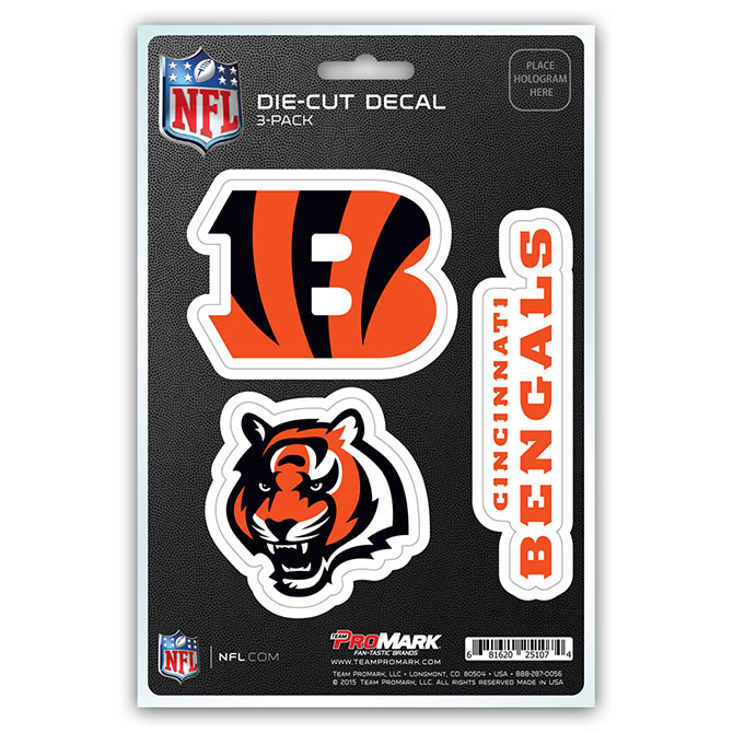 Pro Mark  Cincinnati Bengals Decal - Pack of 3
