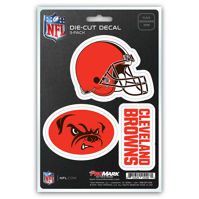 Pro Mark  Cleveland Browns Decal - Pack of 3