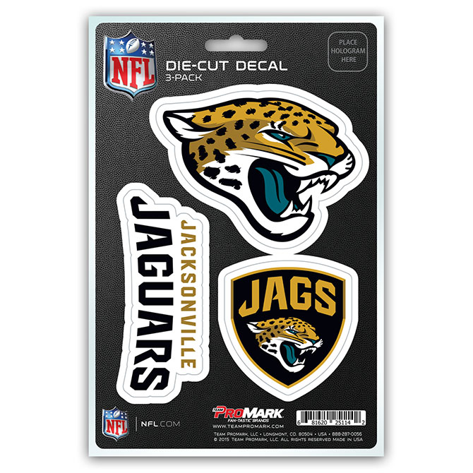 Pro Mark DST3NF14 Jacksonville Jaguars Decal - Pack of 3