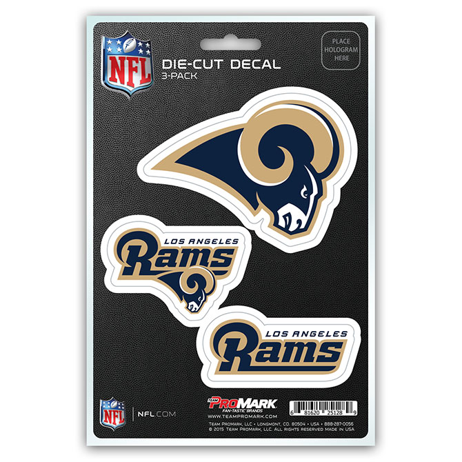 Los Angeles Rams Decal - Pack of 3