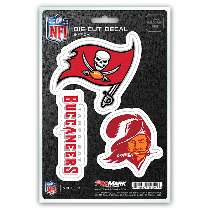Pro Mark  Tampa Bay Buccaneers Decal - Pack of 3