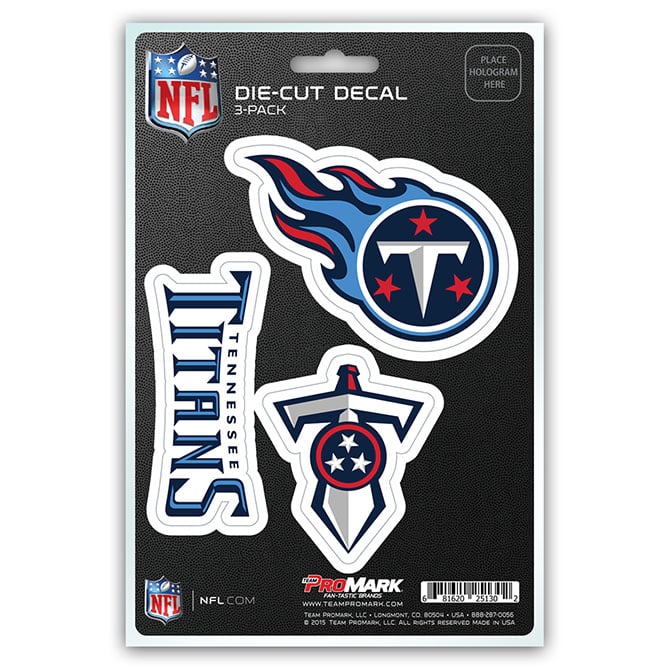 Pro Mark  Tennessee Titans Decal - Pack of 3