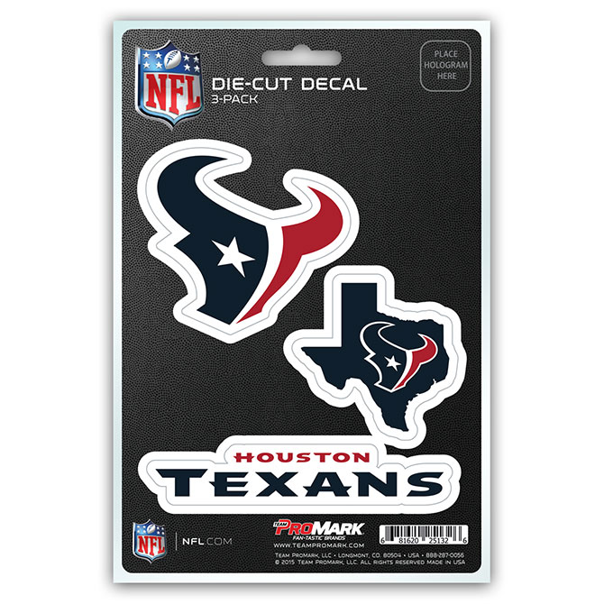 Pro Mark  Houston Texans Decal - Pack of 3