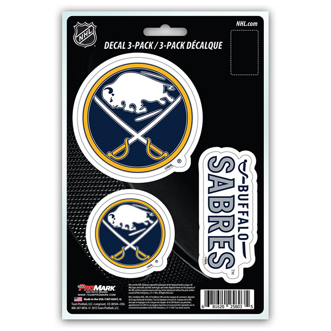 Pro Mark DST3NH03 Buffalo Sabres Decal - Pack of 3