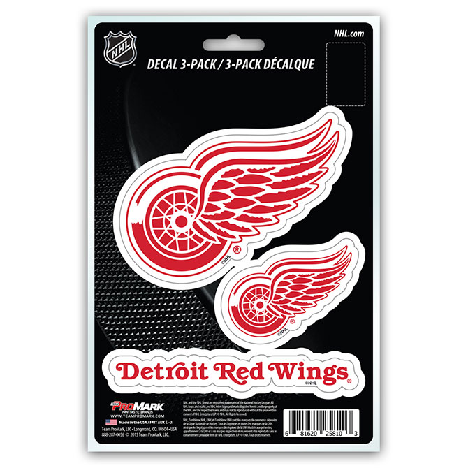 Pro Mark  Detroit Red Wings Decal - Pack of 3