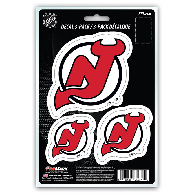 Pro Mark DST3NH17 New Jersey Devils Decal - Pack of 3