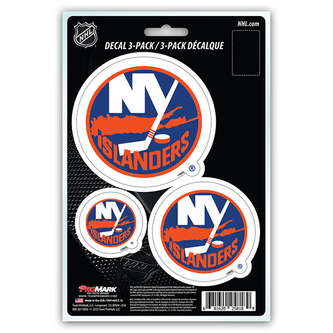 Pro Mark  New York Islanders Decal - Pack of 3