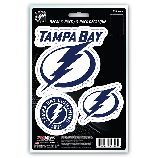 Pro Mark DST3NH26 Tampa Bay Lightning Decal - Pack of 3