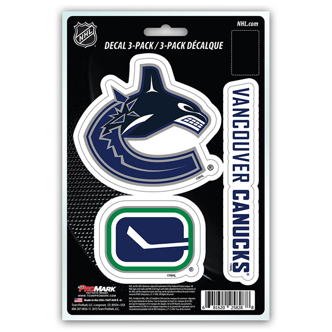 Pro Mark DST3NH28 Vancouver Canucks Decal - Pack of 3