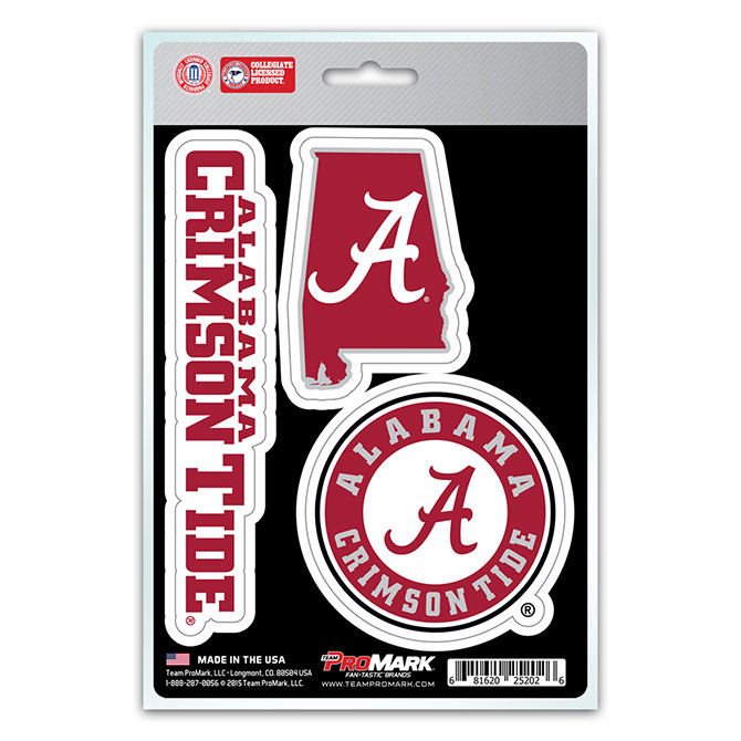 Alabama Decal - Pack of 3