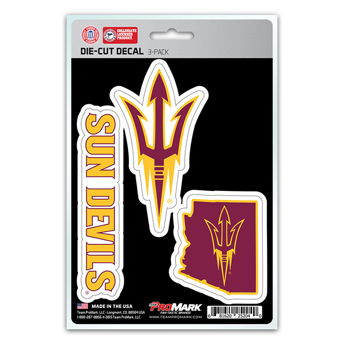 Pro Mark  Arizona State Decal - Pack of 3