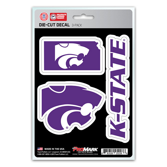 Pro Mark DST3U028 Kansas St Decal - Pack of 3