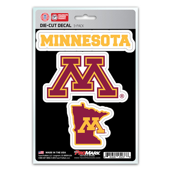 Pro Mark DST3U037 Minnesota Decal - Pack of 3