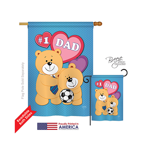 15036 Love Dad 2-Sided Vertical Impression House Flag - 28 x 40 in.