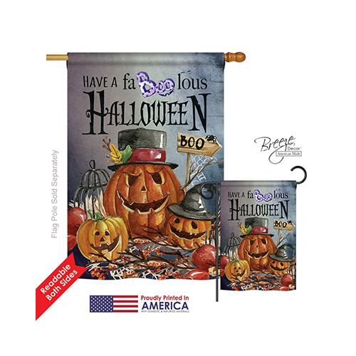 12068 Halloween Faboolous 2-Sided Vertical Impression House Flag