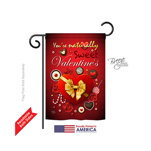 51003 Valentines Candy Love 2-Sided Impression Garden Flag 13 x 18.5 in.