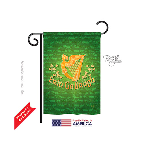52030 St Pats Erin Go Bragh 2-Sided Impression Garden Flag 13 x 18.5 in.